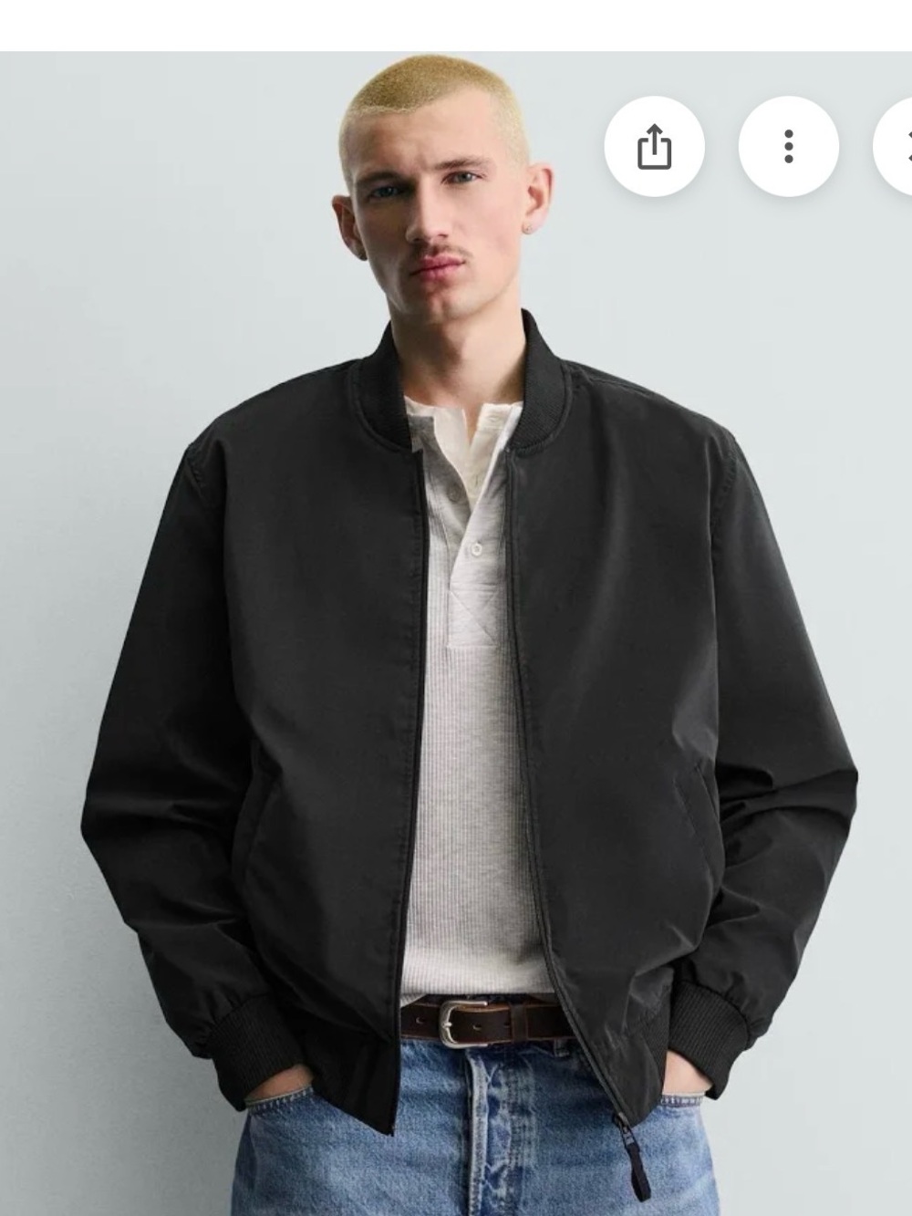 Zara Men’s Technical Bomber Jacket